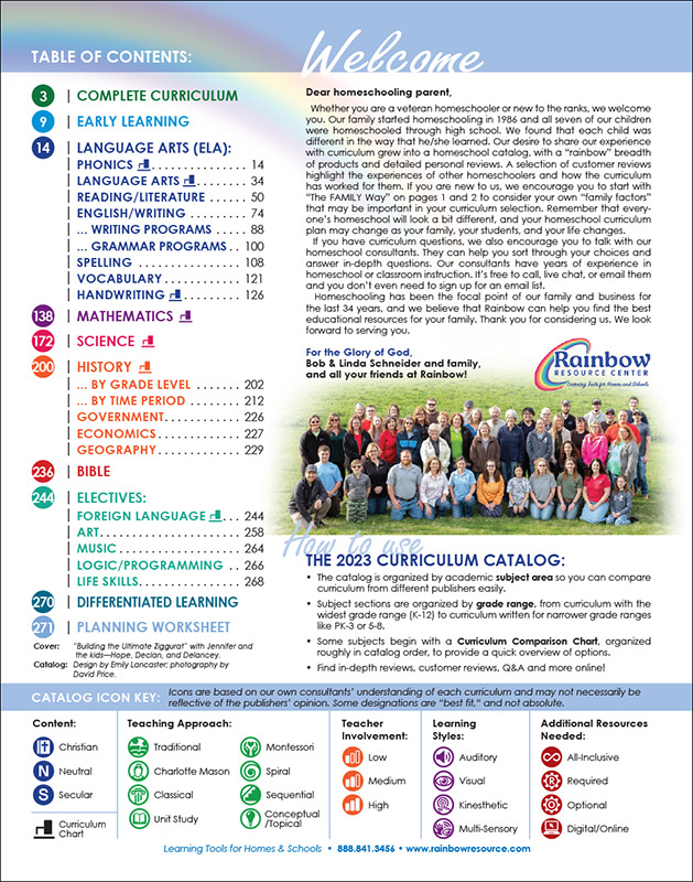 Rainbow Resource Center 2023 Curriculum Guide And Catalog | Rainbow ...