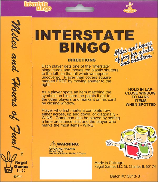 Interstate Bingo Game | Channel Craft