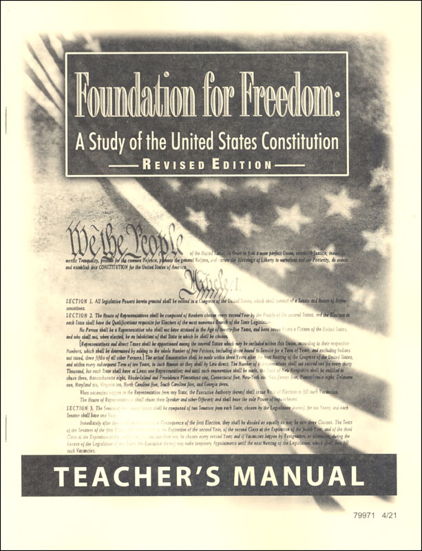 Foundation for Freedom Teacher's Manual (Revised Edition)