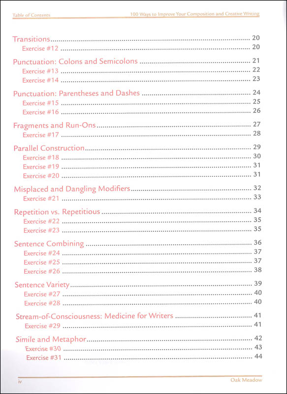 100 ways to improve your composition and creative writing