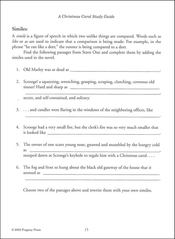 Christmas Carol Study Guide | Progeny Press | 9781586093594