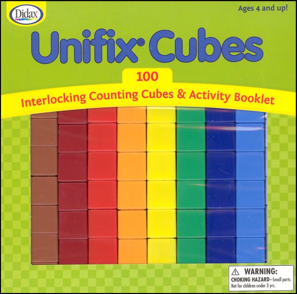 Unifix Cubes, 100 (10 each of 10 colors) with Activity Booklet
