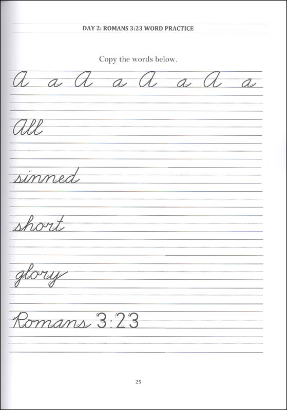 Handwriting Practice from the Bible! Book 2 (Cursive) | Brookdale House ...