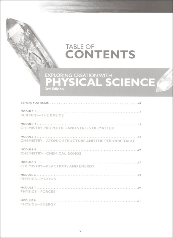 Exploring Creation With Physical Science Solutions And Test Manual (3rd ...