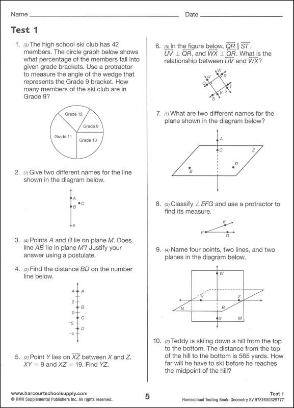 Saxon geometry answers with work image