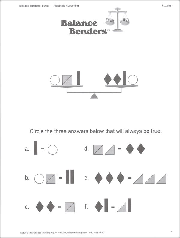 Balance benders math picture