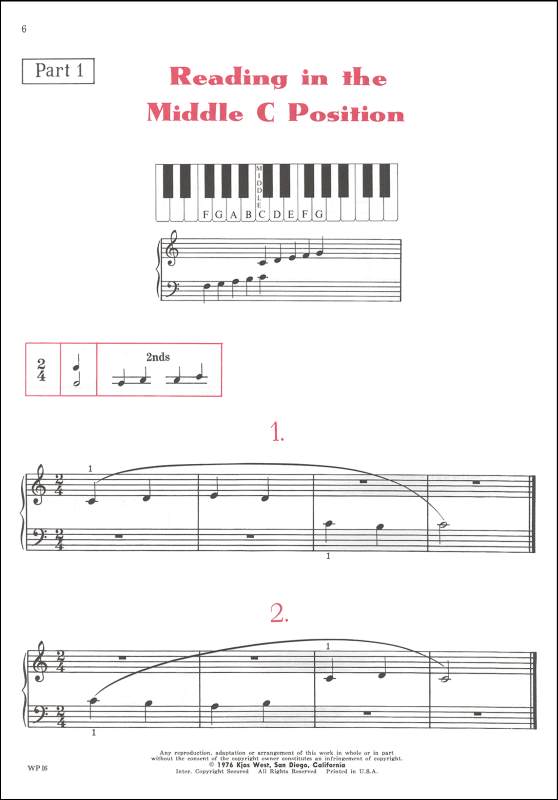 Bastien Piano SightReading Book Level 1 Kjos Music Company 9780849750151