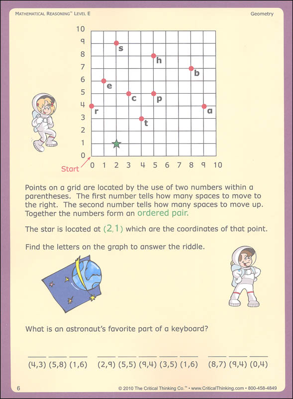 Mathematical Reasoning Level E (Gr. 4) Critical Thinking Company