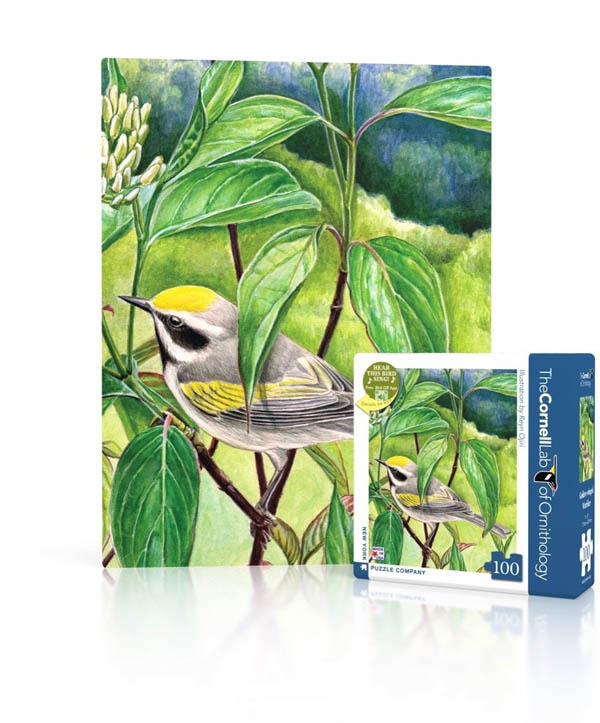 GoldenWinged Warbler 100 piece Mini Puzzle (Cornell Birds) New