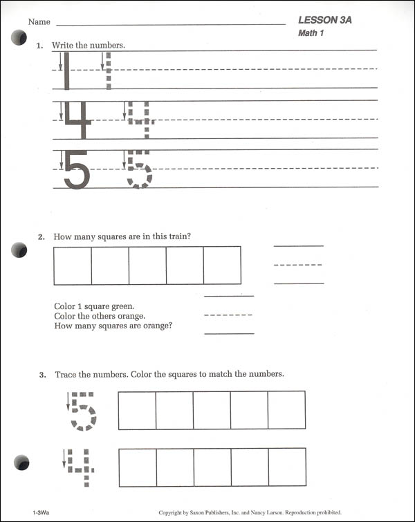 Saxon Math 1 Student Workbooks Fact Cards Saxon Publishers 9780939798810