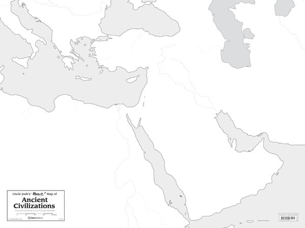 Ancient Civilization Map / Laminated