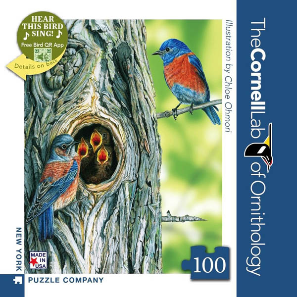 Western Bluebird - 100 piece Mini Puzzle (Cornell Birds)