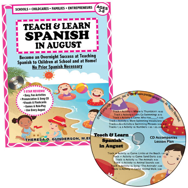 Teach & Learn Spanish in August (Book & CD)