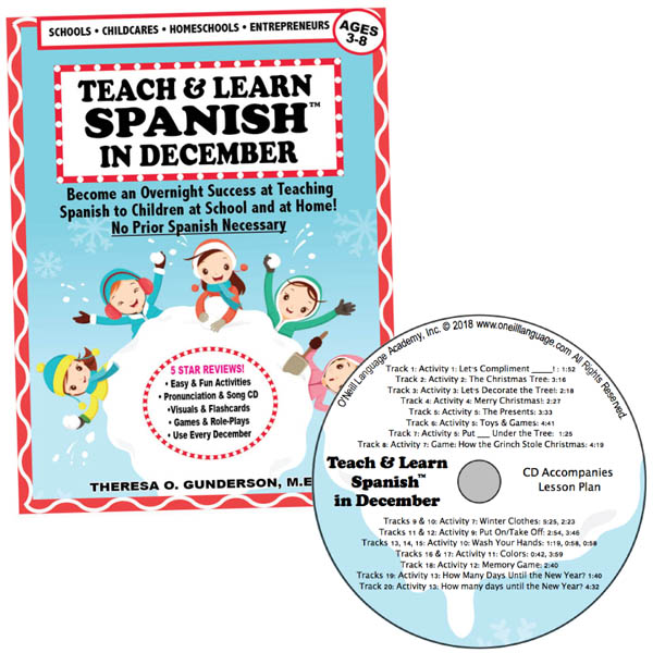 Teach & Learn Spanish in December (Book & CD)