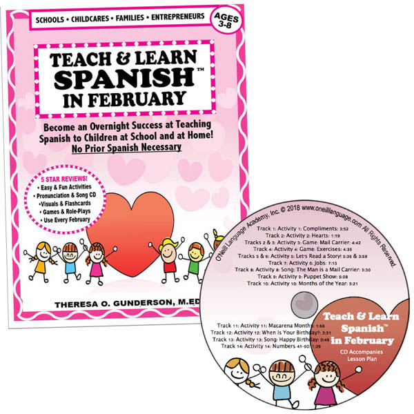 Teach & Learn Spanish in February (Book & CD)