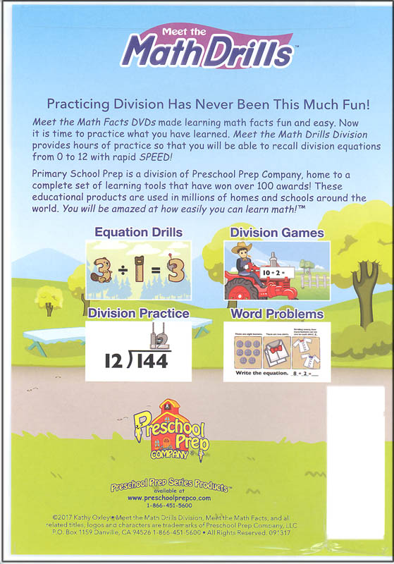 Meet the Math Drills DVD - Division | Preschool Prep Company