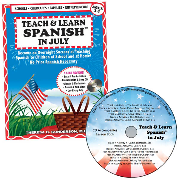 Teach & Learn Spanish in July (Book & CD)