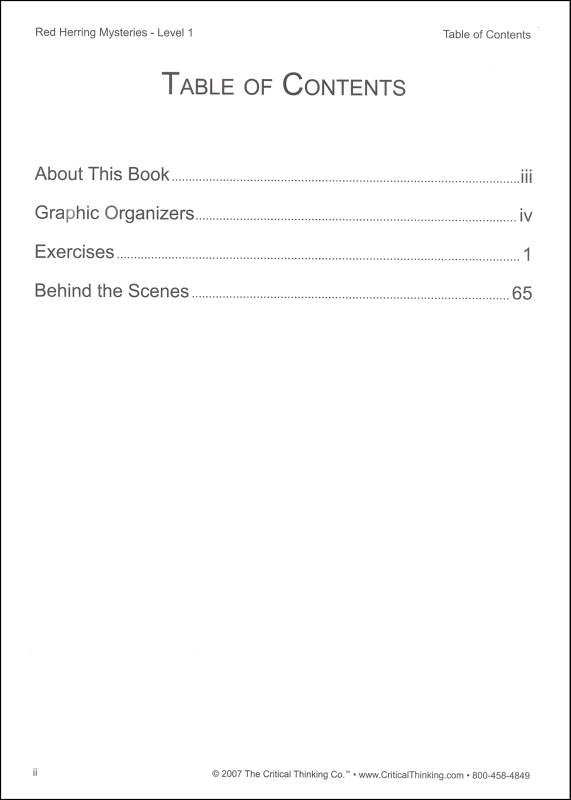 Red Herring Mysteries, Level 1 Critical Thinking Company 9781601441621