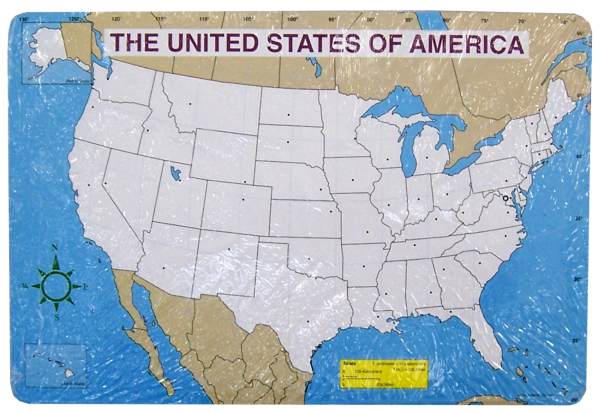 Unlabeled U.S. Practice Maps Pad