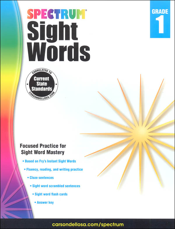 Spectrum Sight Words 2015 Grade 1