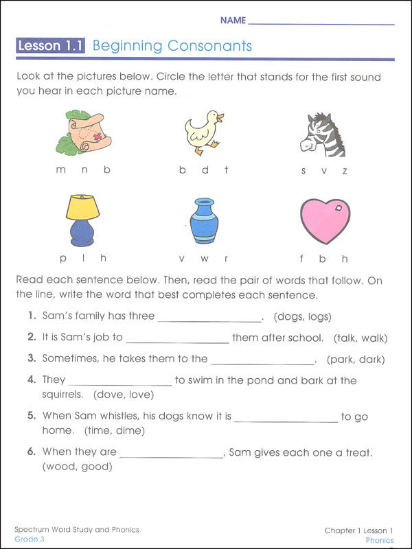 spectrum word study and phonics 2015 grade 3 spectrum 9781483811840
