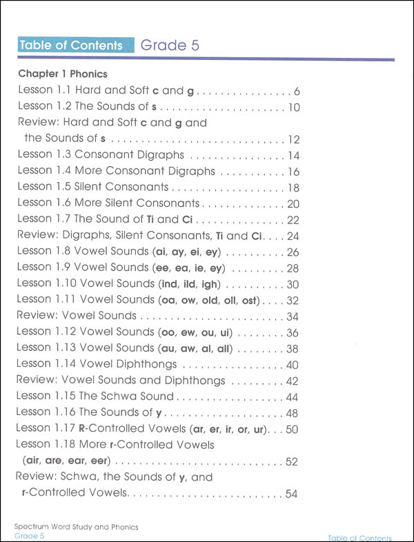 Spectrum Word Study And Phonics 2015 Grade 5 Spectrum 9781483811864 Spectrum word study and phonics 2015 grade 5 spectrum 9781483811864
