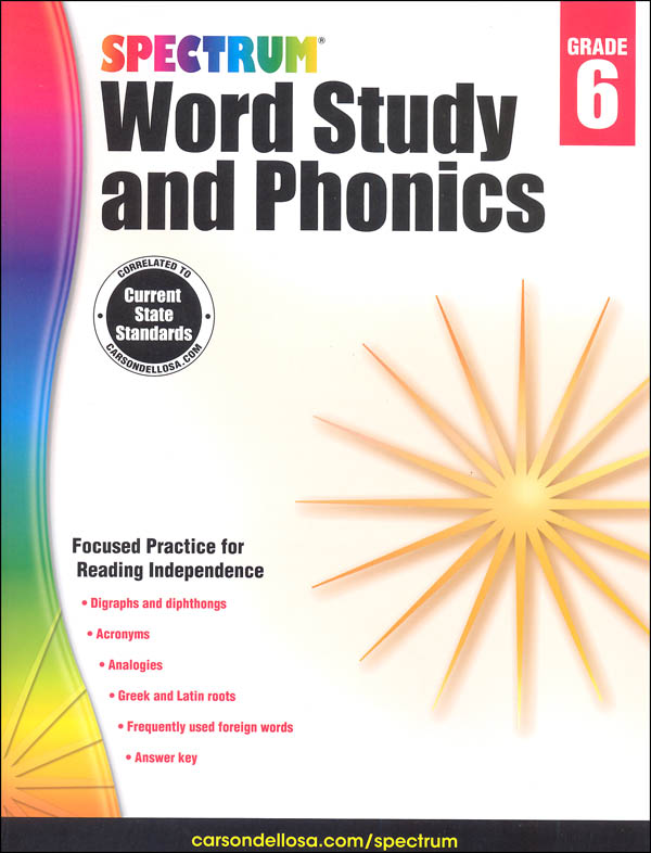 Spectrum Word Study and Phonics 2015 Grade 6