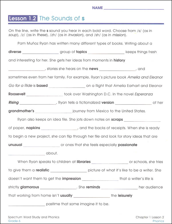 Spectrum Word Study And Phonics 2015 Grade 6 Spectrum 9781483811871 Spectrum word study and phonics 2015 grade 6 spectrum 9781483811871