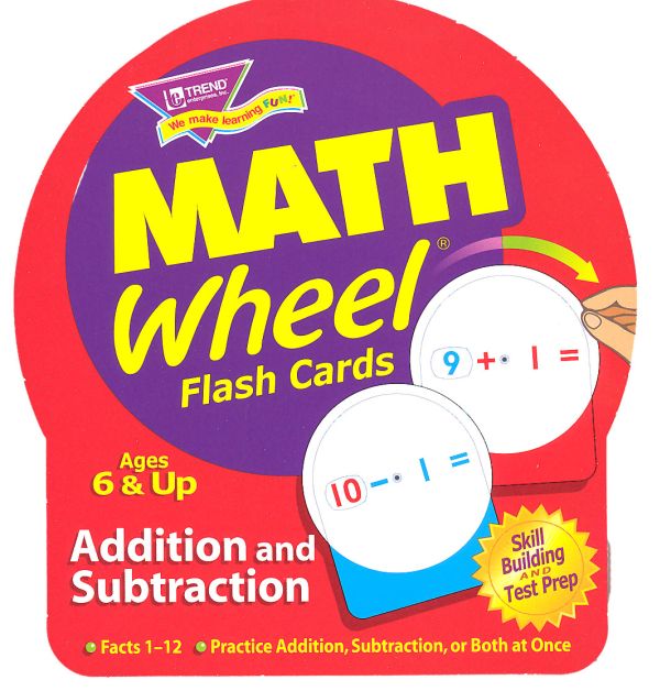 Math wheel addition subtraction flash cards trend enterprises