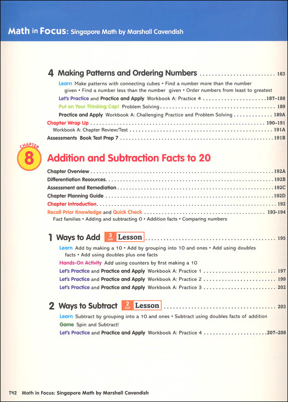 Math in Focus Grade 1 Teachers Edition Book A 1st Semester | Saxon