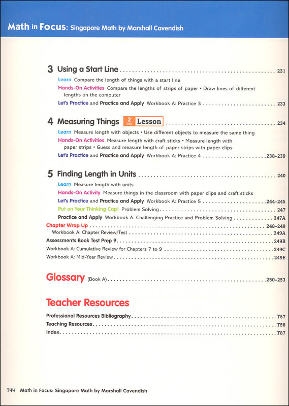 Math in Focus Grade 1 Teachers Edition Book A 1st Semester | Saxon