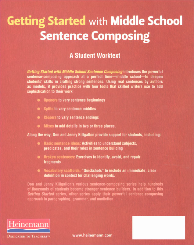 getting-started-with-middle-school-sentence-composing-heinemann-publishing-9780325107318