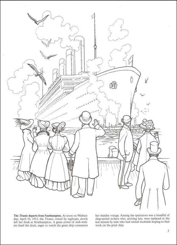 Titanic Coloring Book Dover Publications 9780486297569