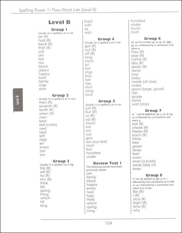 Spelling Power 5th Edition Adams Gordon s Castlemoyle 9781888827583