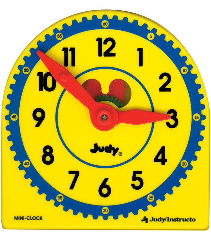 Judy Geared Plastic Mini-Clock (5" x 5")