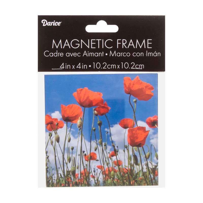Modern Magnetic Frame: 4" x 4" Clear Acrylic