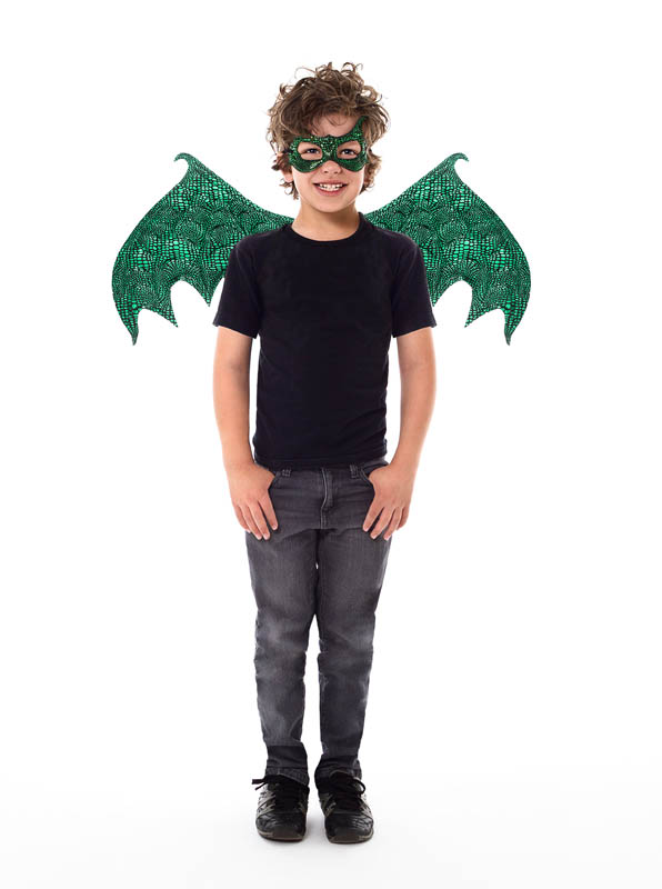 Green Dragon Wing & Mask Set