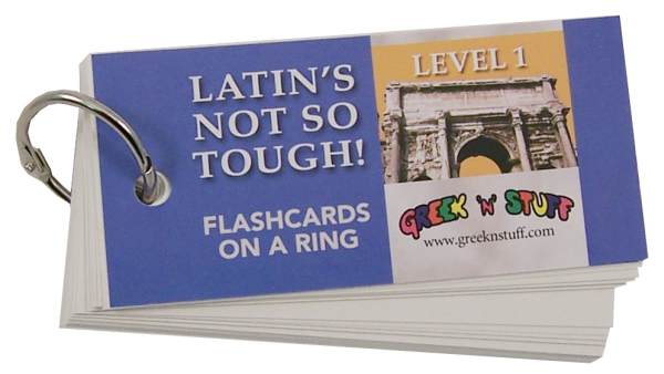 Latin's Not So Tough Flashcards on a Ring Level 1