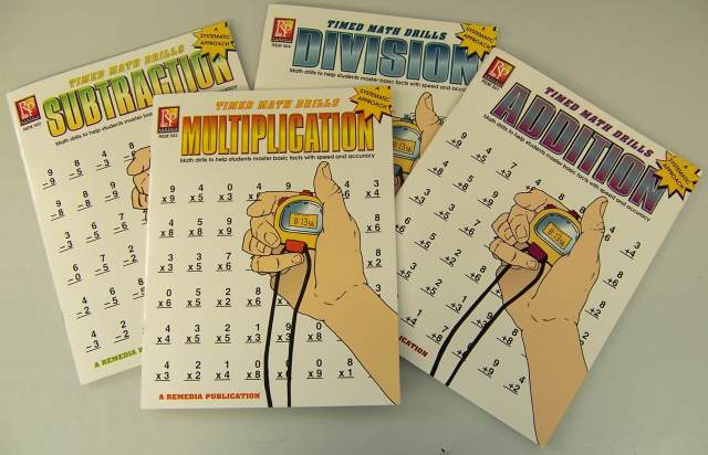 Timed Math Drills - Set of four books