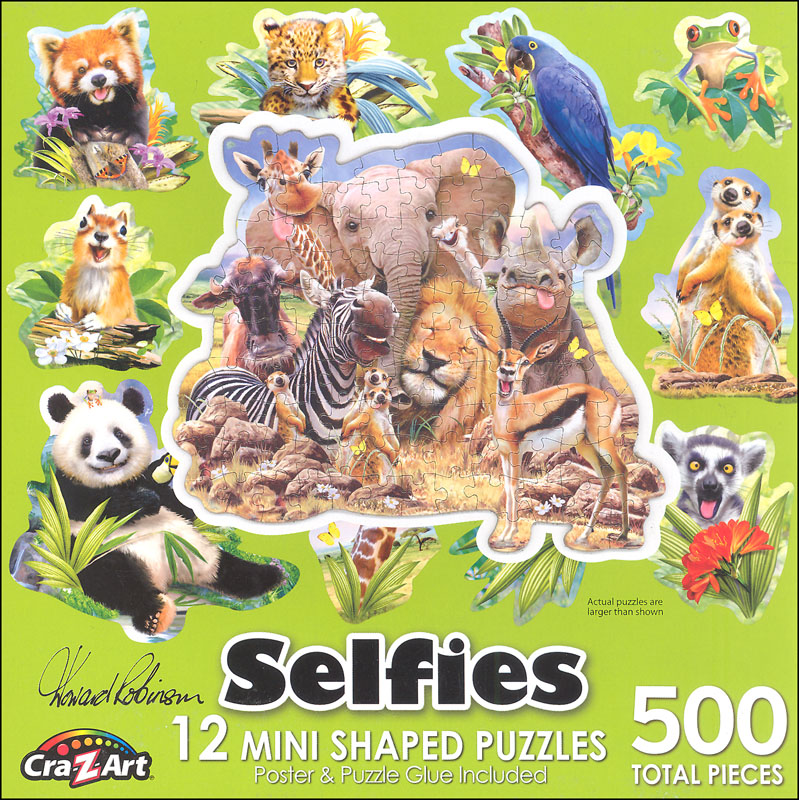 Mini Shaped Jungle Selfies Puzzle (500 pieces)