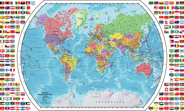 World Wall Map (33" x 49")