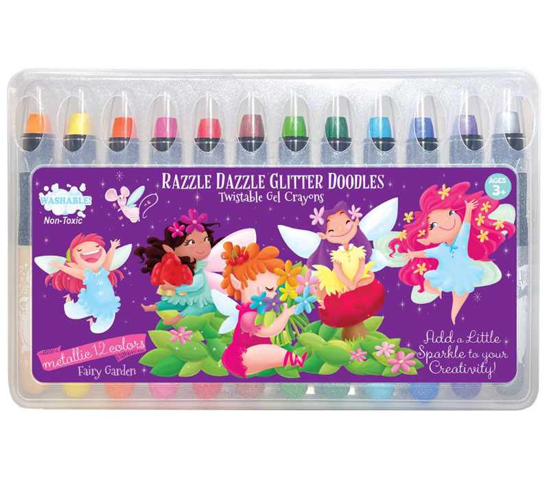 Razzle Dazzle Glitter Doodle Gel Crayons - Fairy Garden