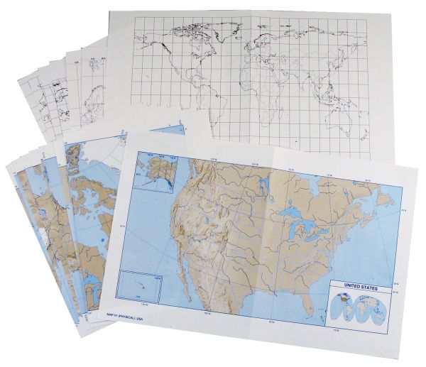 Mapping the World by Heart Blank Outline Maps (Set of 25)