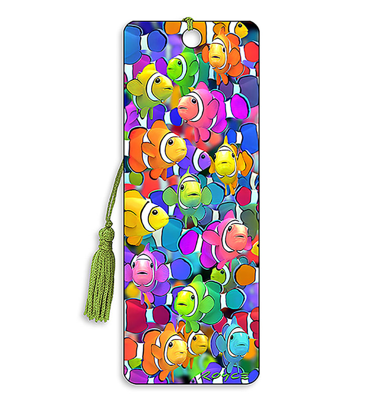 Colorful Clownfish 3D Bookmark