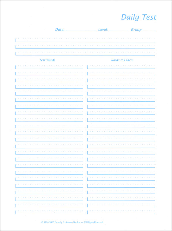 Spelling Power Student Activity Record - Green | Castlemoyle ...