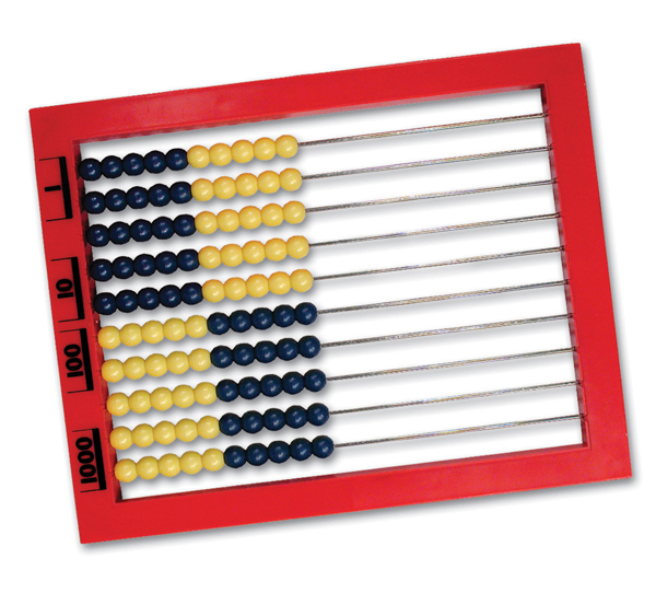 Abacus, Side-to-side, Blue and Yellow