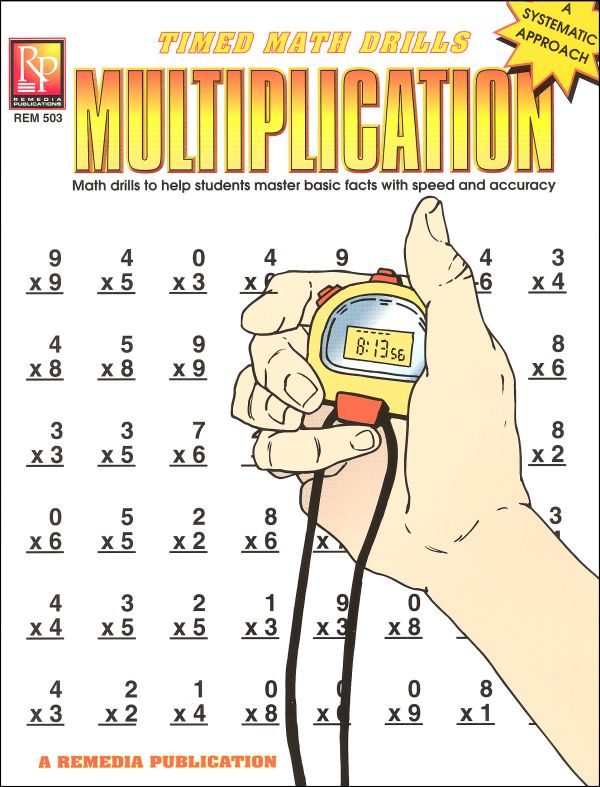 Timed Math Drills Multiplication Remedia Publications