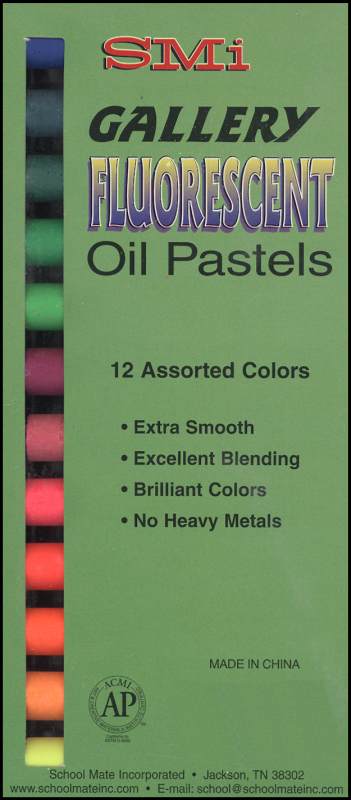Flourescent Artists' Oil Pastels - Set of 12