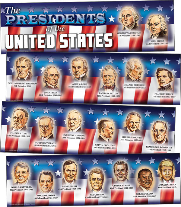 Presidents of the United States Mini Bulletin Board Set