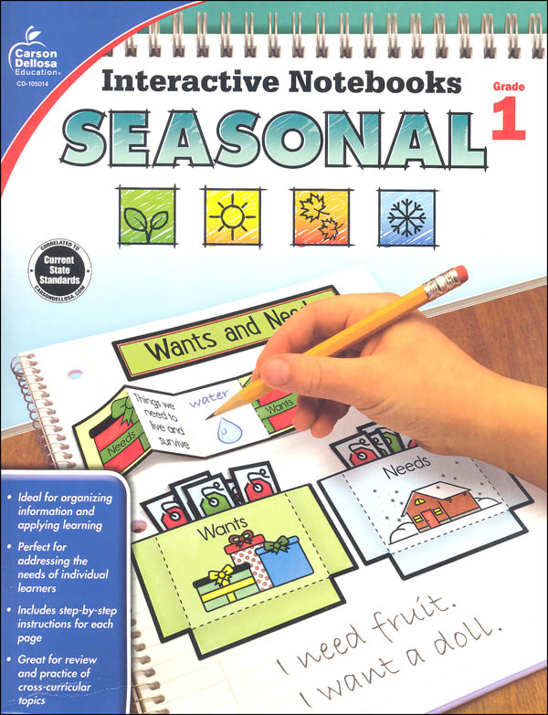 Interactive Notebooks: Seasonal - Grade 1